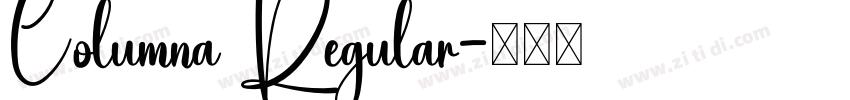 Columna Regular字体转换